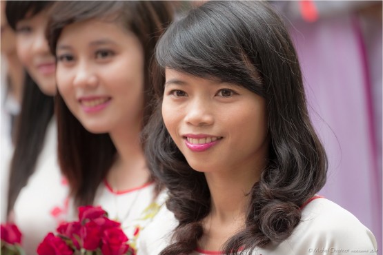 Portrait of students in Hanoï , Vietnam - Portraits d'étudiantes