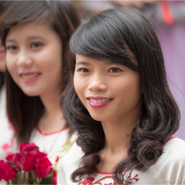 Portrait of students in Hanoï , Vietnam - Portraits d'étudiantes