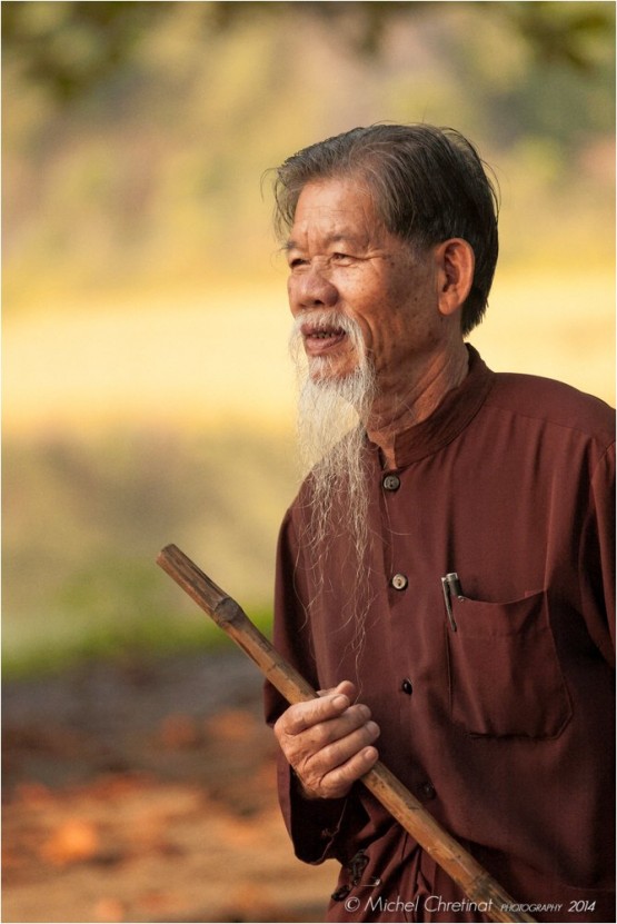 Portrait of a Temple Keeper near Tam Coc, Vietnam