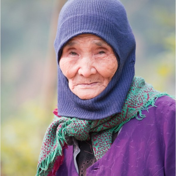 Elderly woman : PU Luong Nature reserve , Vietnam 2013 - Reserve Naturelle de Pu Luong au Vietnam