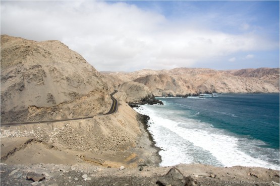 Pan American Road along the Pacific coast
