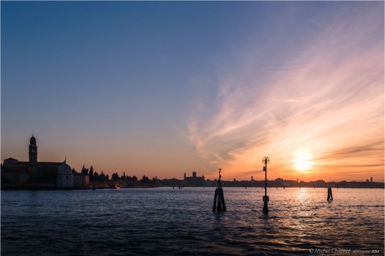Sunset on Venice seen from Murano