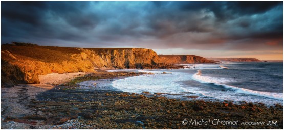 Couche de Soleil entre pointe de Dinan et le Cap de la Chèvre
