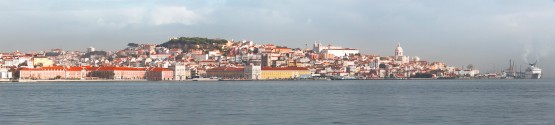 Lisbon view from Cacilhas on the opposite side of the Tage