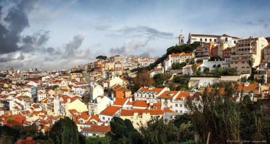 Panoramic view on Lisbon