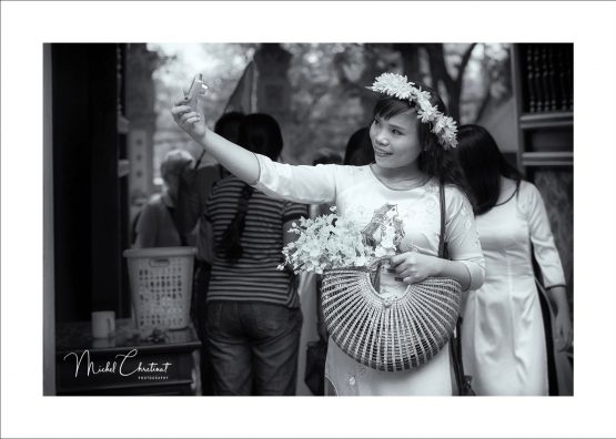 Student in Hanoi Temple of literature
