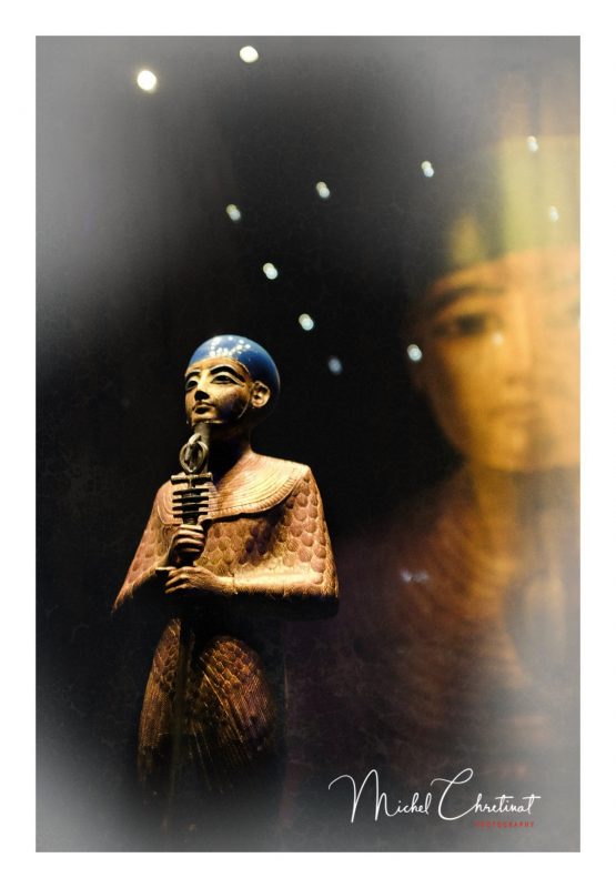 Figure du dieu Ptah en Bois Doré
