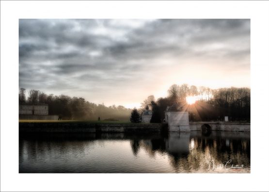 La Picardie en Images : Photo du parc du château au lever du soleil