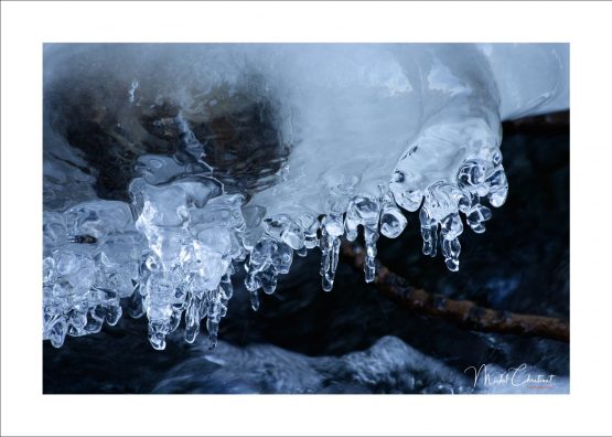 La Picardie en Images: les Etangs de Commelles - Photo de stalactites de glace en bordure de l'étang